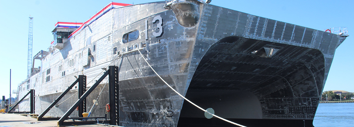 Austal USA christened Expeditionary Fast Transport (EPF-13) USNS Apalachicola during a ceremony on Nov. 13, 2021